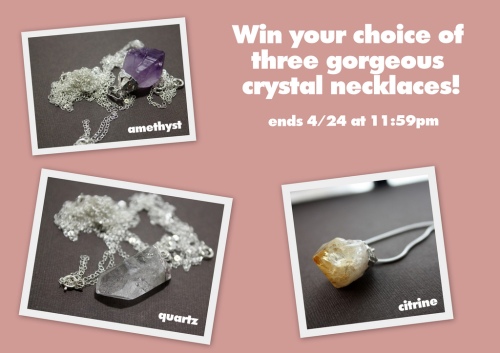 Win your choice of necklace featuring rough stone
