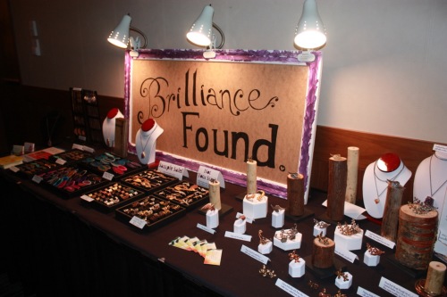 all finished setting up the brilliance found jewelry booth at vfw 2010